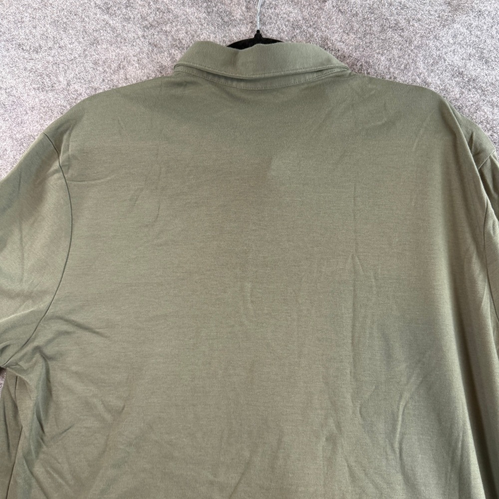 Charles Tyrwhitt Polo Shirt Women XL Green Long Sleeve Button Cuff Jersey - Picture 11 of 16